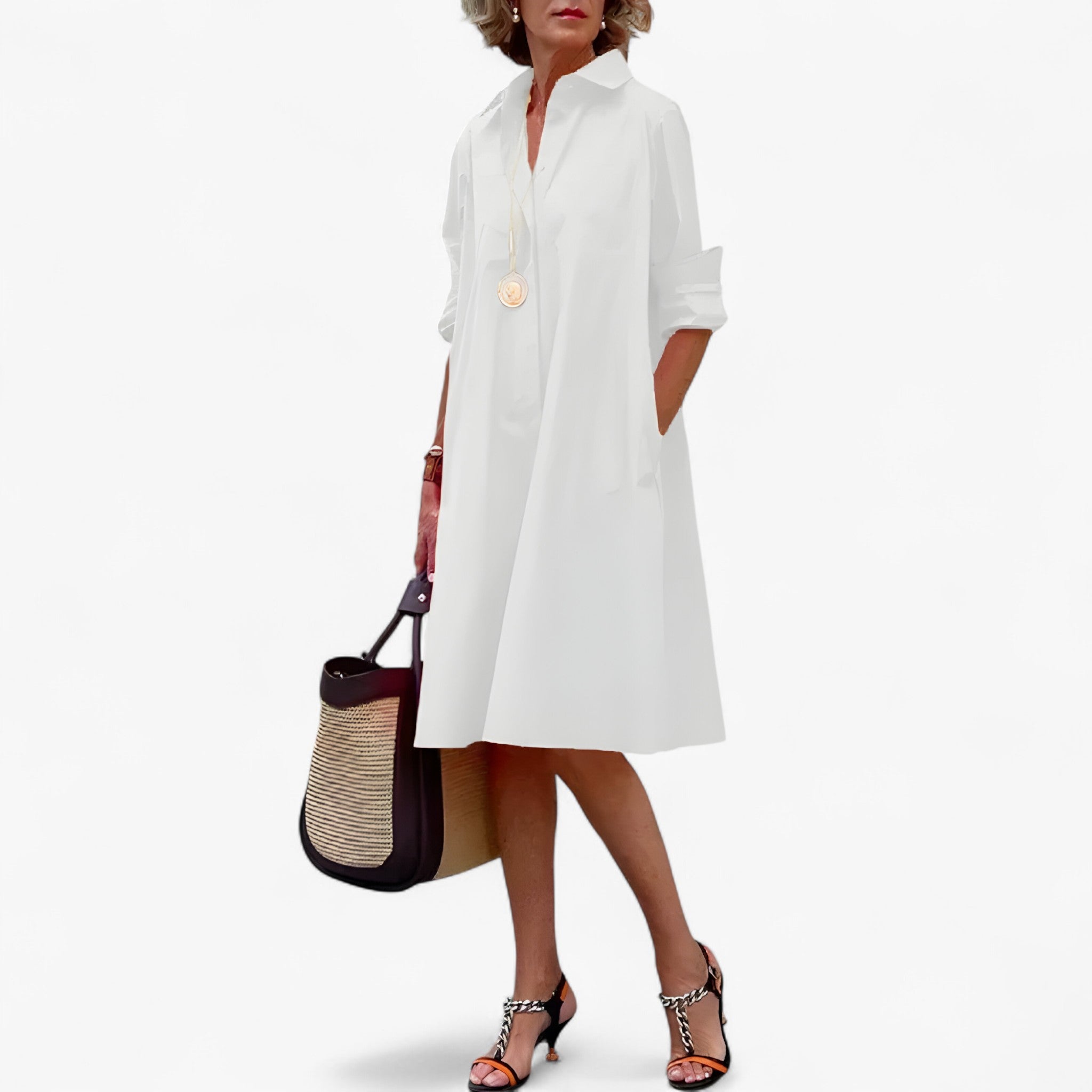 Elira | Elegant Kjole – Raffinement, der lyser op ved enhver anledning - Hvid - women's fashion - {{ product_tags }