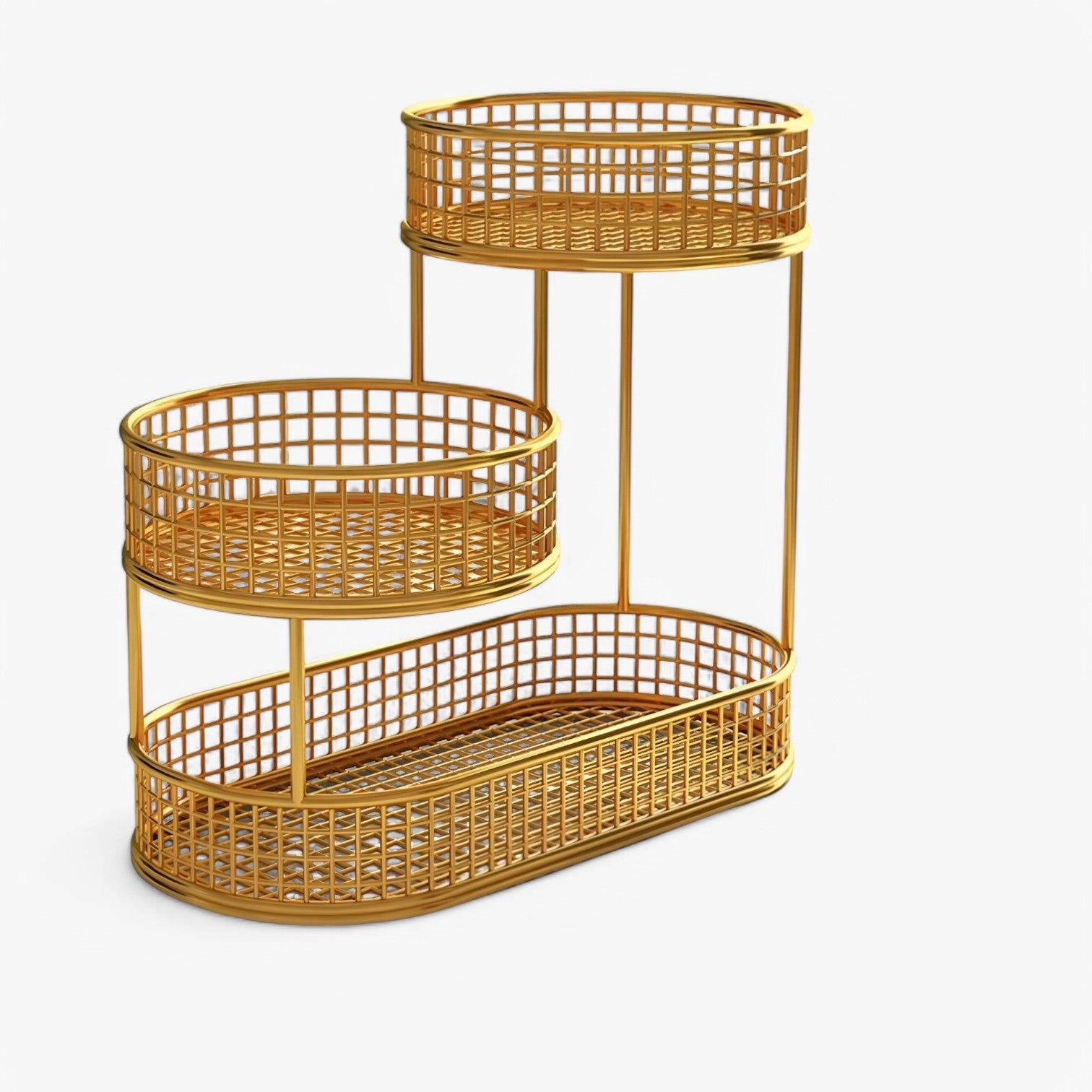 Milena | Stilfuld jern frugtskål – Hold frugt frisk og organiseret - Stil1 guld - house & garden - {{ product_tags }