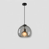 Røgglas Pendellampe - Mundblæst Glasdesign
