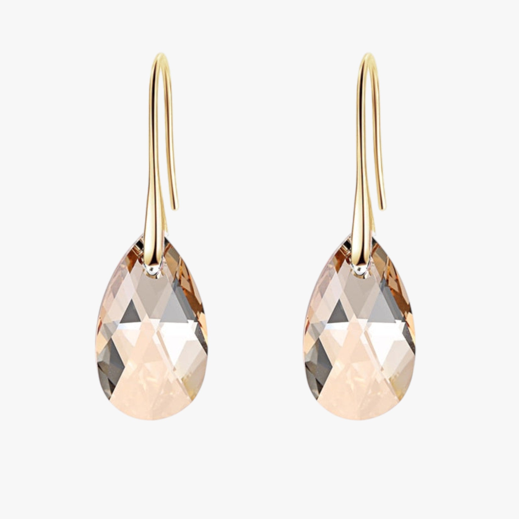 Sølv Dråbeøreringe med Blå Krystal - Kristal GS. Goud - Øreringe med dråbeform - {{ product_tags }