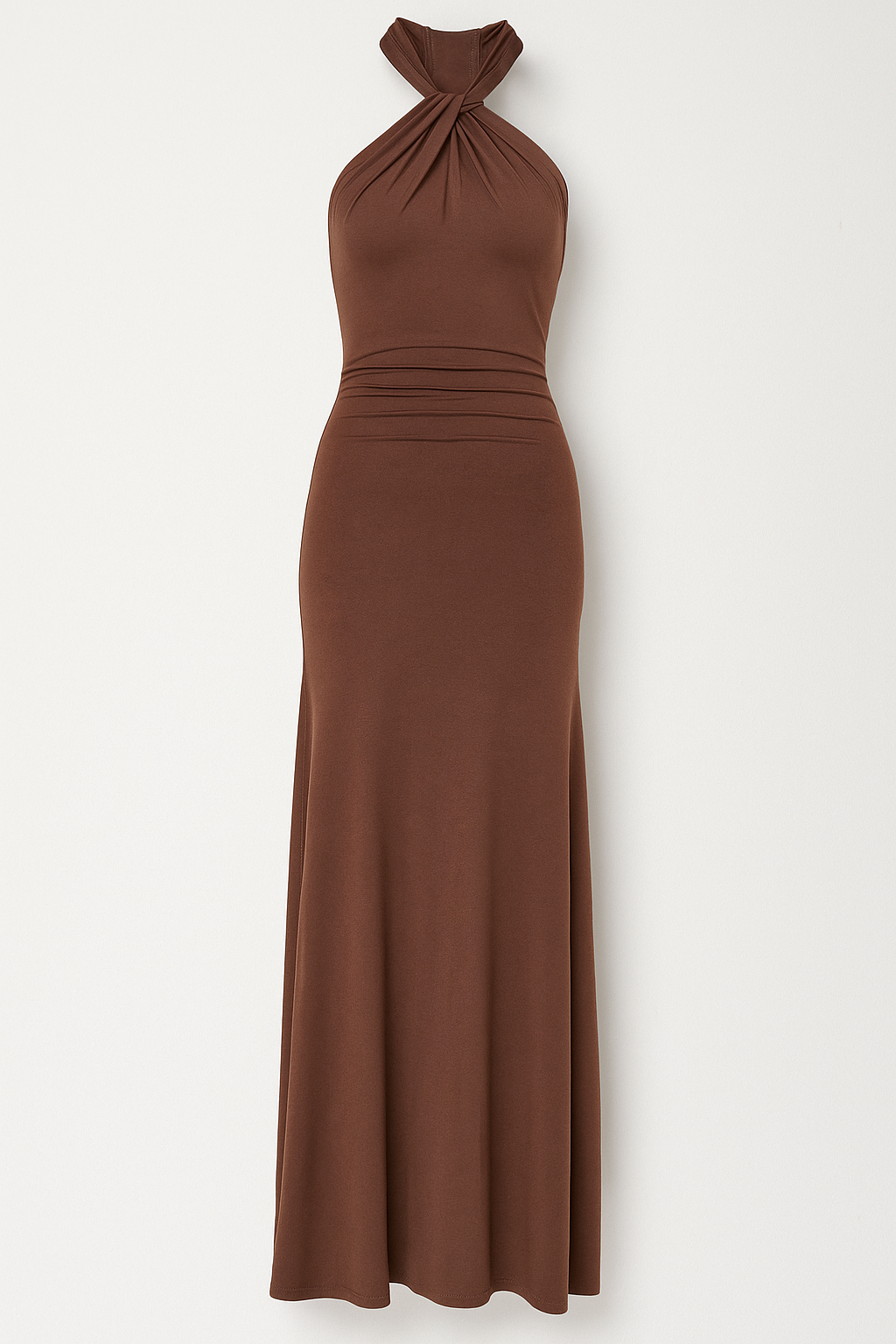 Isabel | Lang Maxi Kjole - Brun - Kjoler - {{ product_tags }