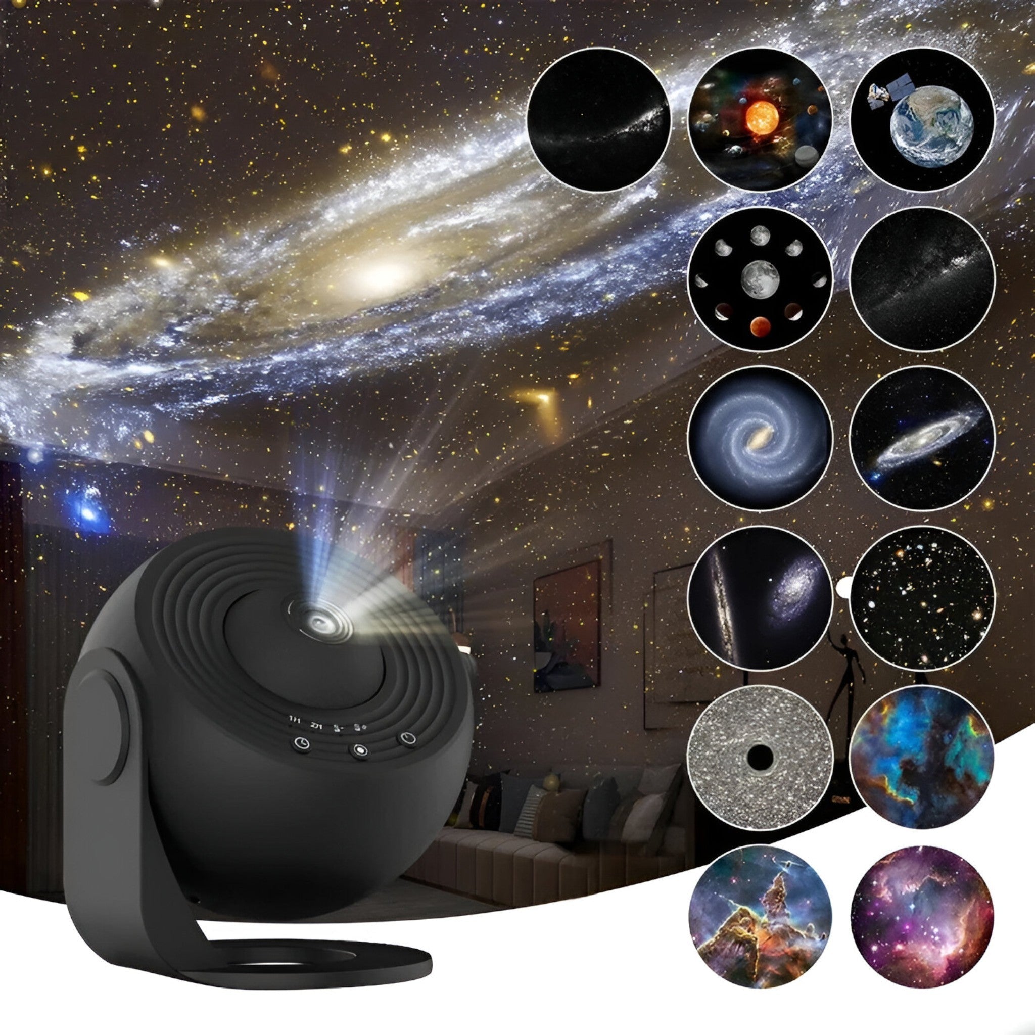 CosmoGlow | Stjernehimmelprojektor - Magisk og afslappende - Sort - gadgets - {{ product_tags }