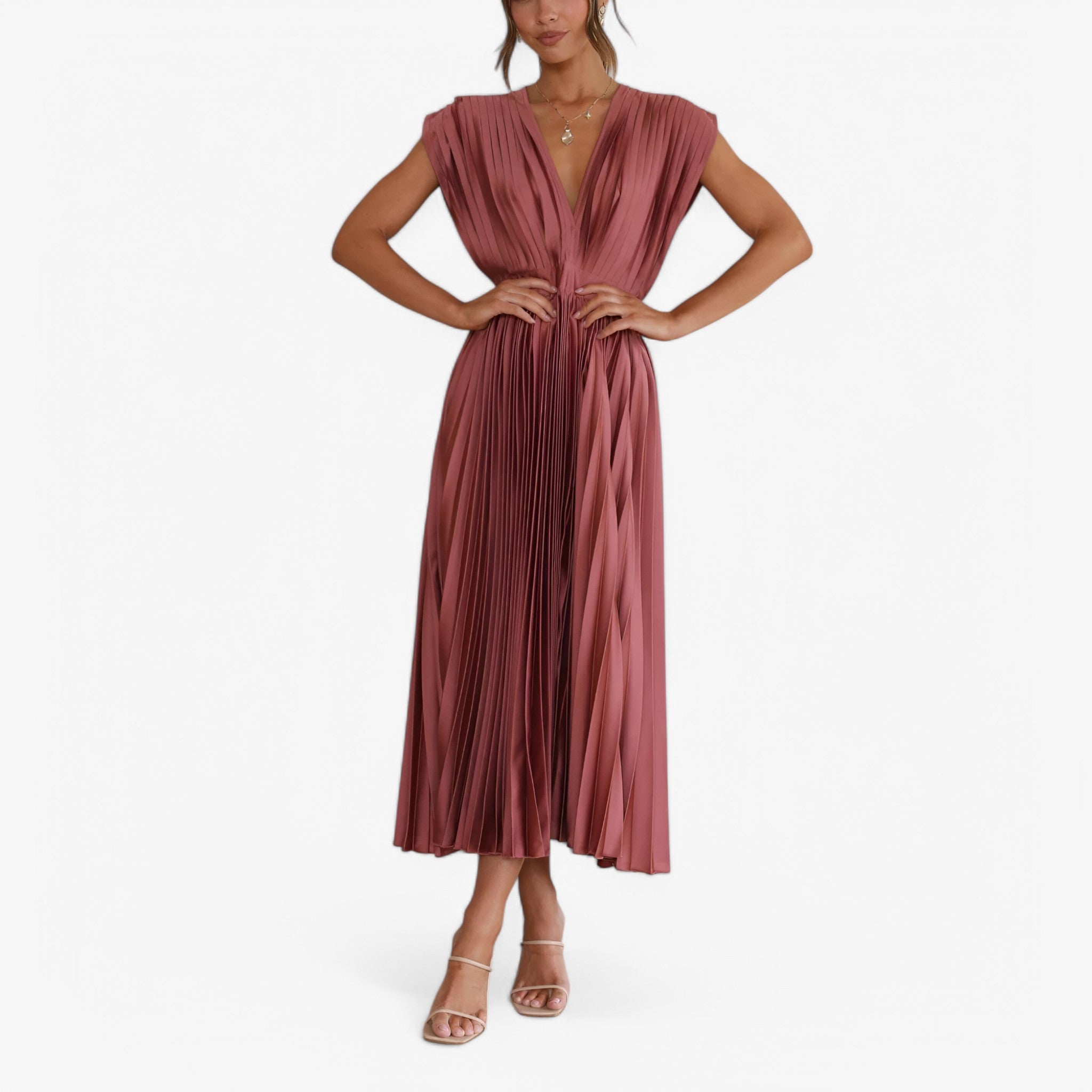 Ava | Maxi plisserede kjole - Elegant og komfortabel - - women's fashion - {{ product_tags }