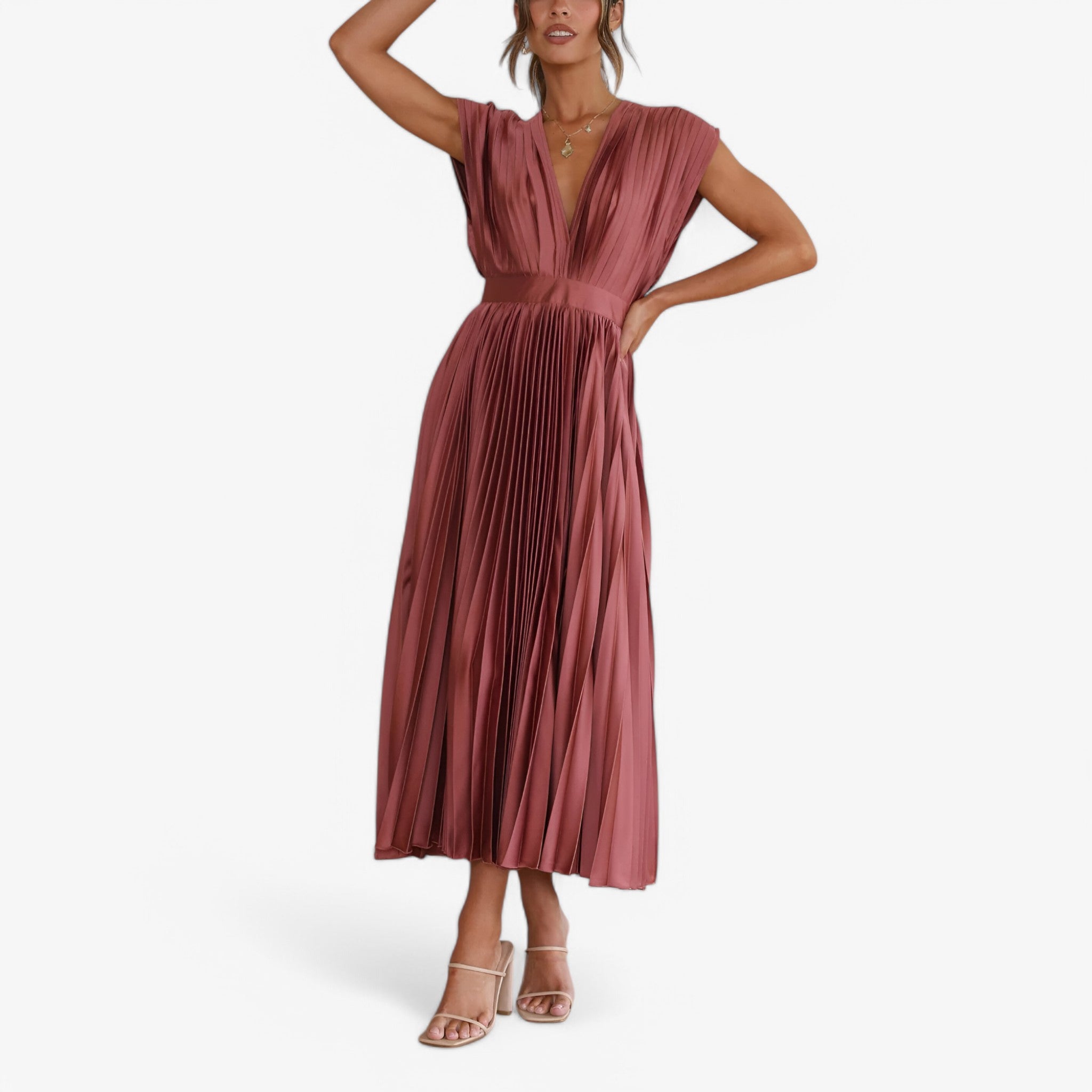 Ava | Maxi plisserede kjole - Elegant og komfortabel - - women's fashion - {{ product_tags }