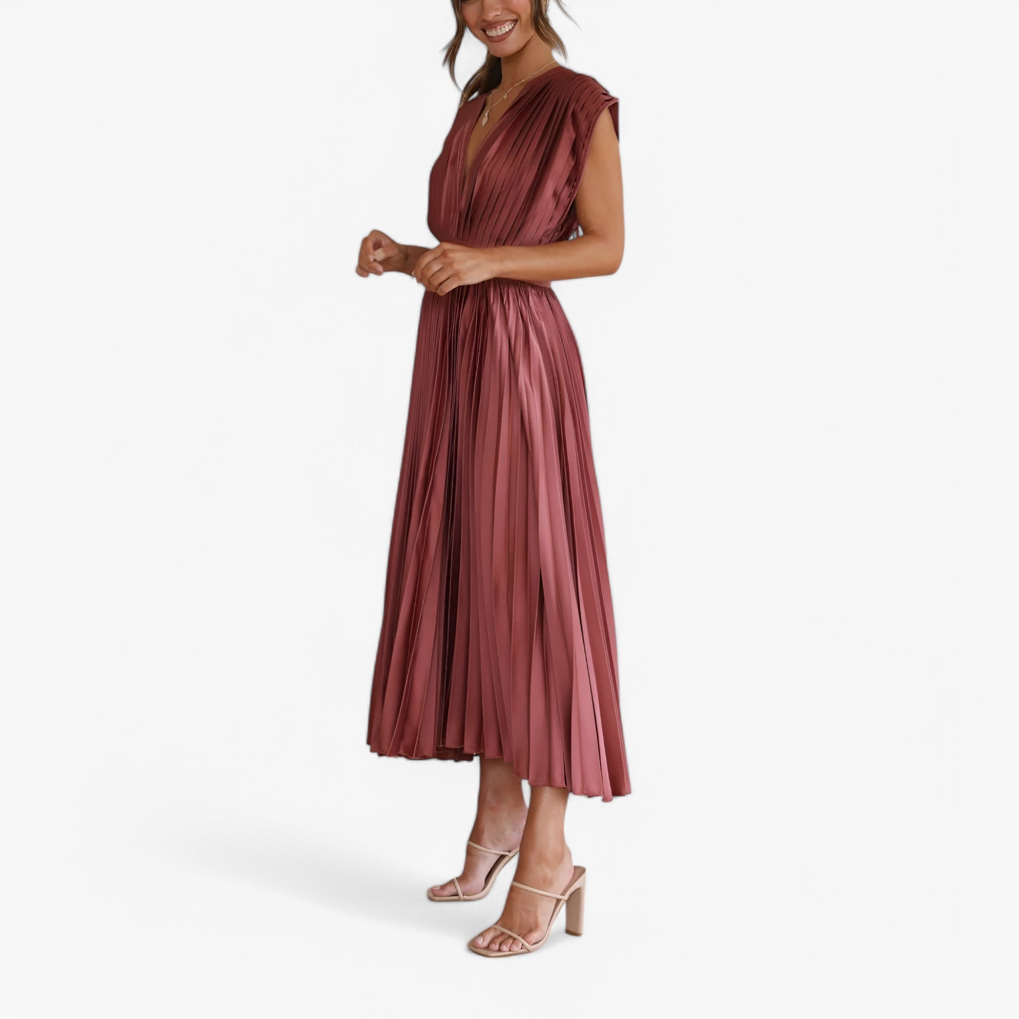 Ava | Maxi plisserede kjole - Elegant og komfortabel - - women's fashion - {{ product_tags }