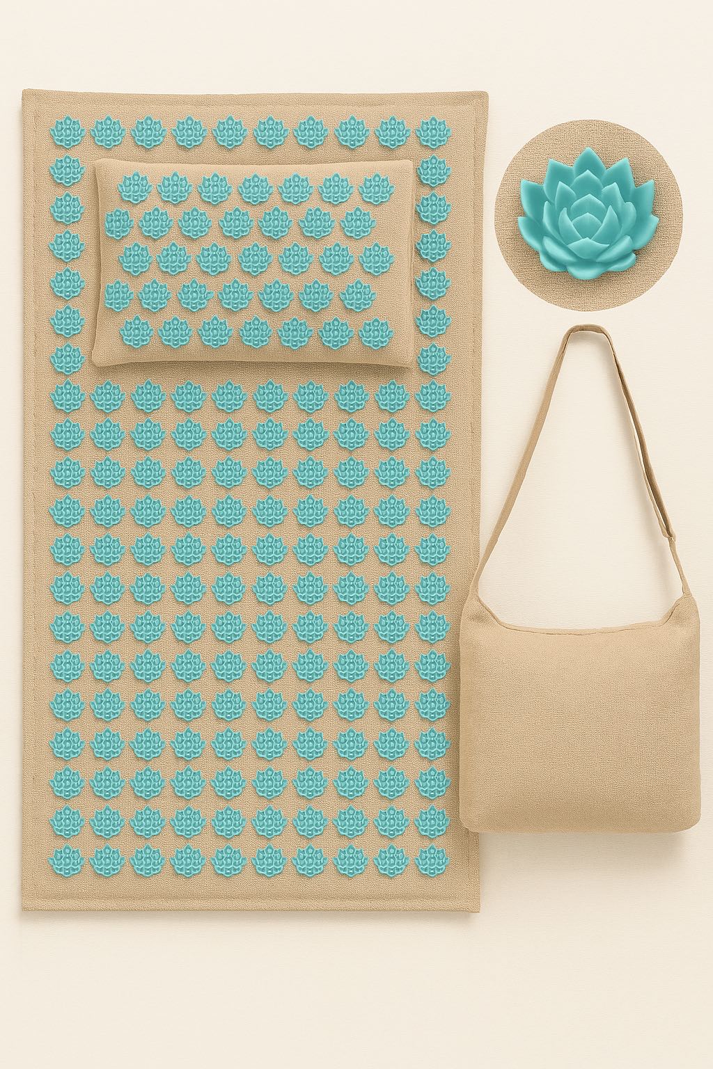Akupressurmåtte & Pudesæt - 5500 Tryklinjepunkter - - Wellness - {{ product_tags }