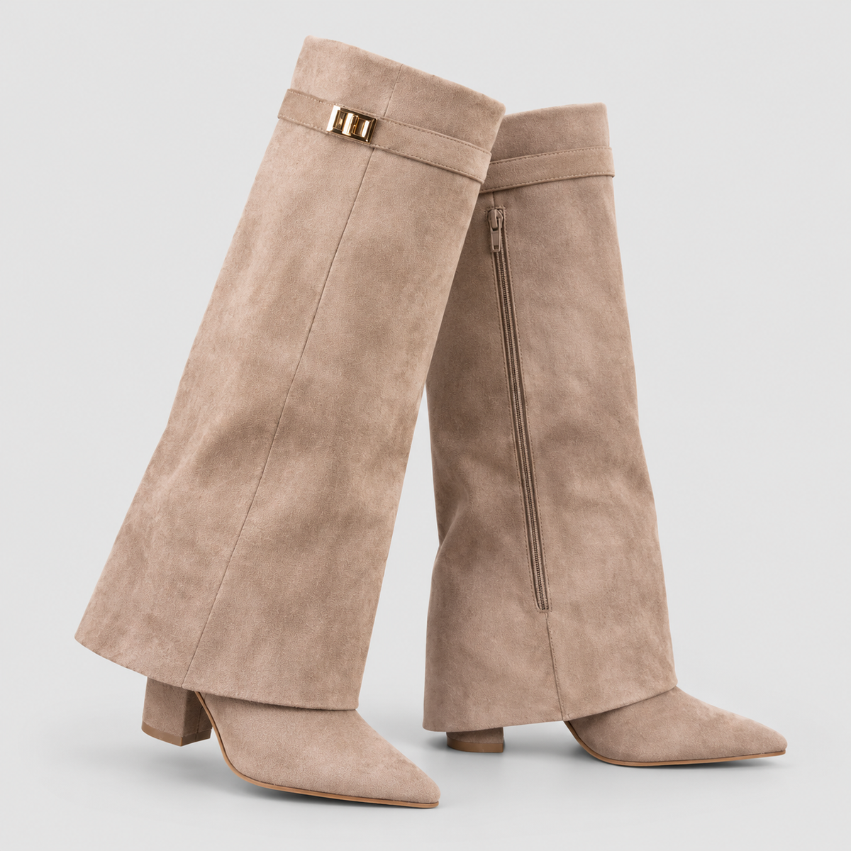 Luksus Suede Overknae-Stoevler til Kvinder - - Boots - {{ product_tags }