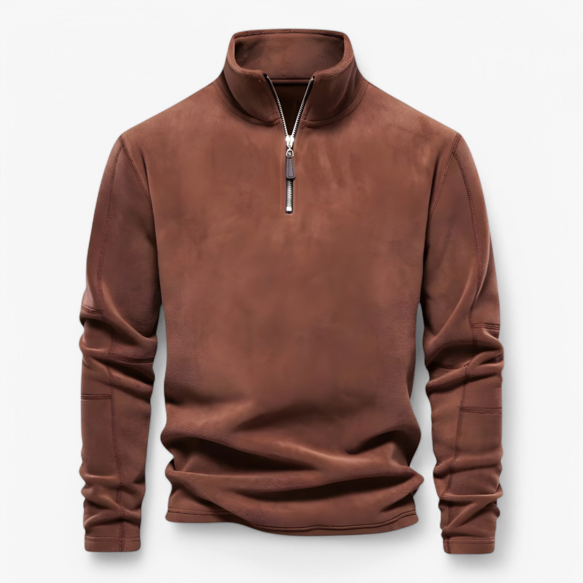 Bruno | Halfzip Sweater - Brun - men's fashion - {{ product_tags }