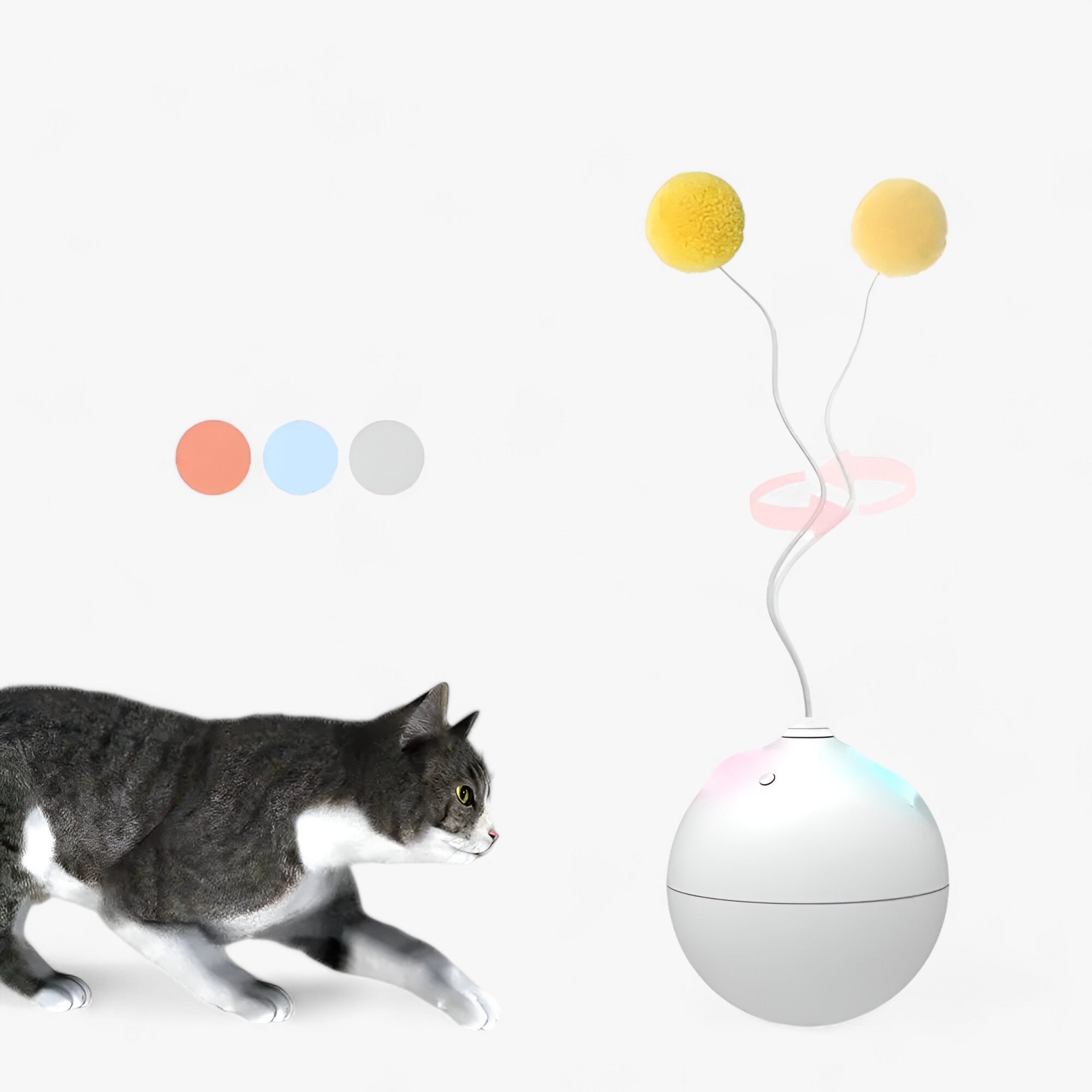 Simba | Automatisk legetøjsbold til katte - Stimulerer og underholder - Hvid M - other - {{ product_tags }
