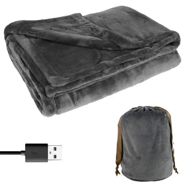 USB Opvarmet Tæppe med Ærmer - Bærbar Varme - Grå - Home Decor - {{ product_tags }