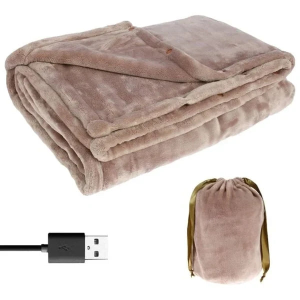 USB Opvarmet Tæppe med Ærmer - Bærbar Varme - Pink - Home Decor - {{ product_tags }