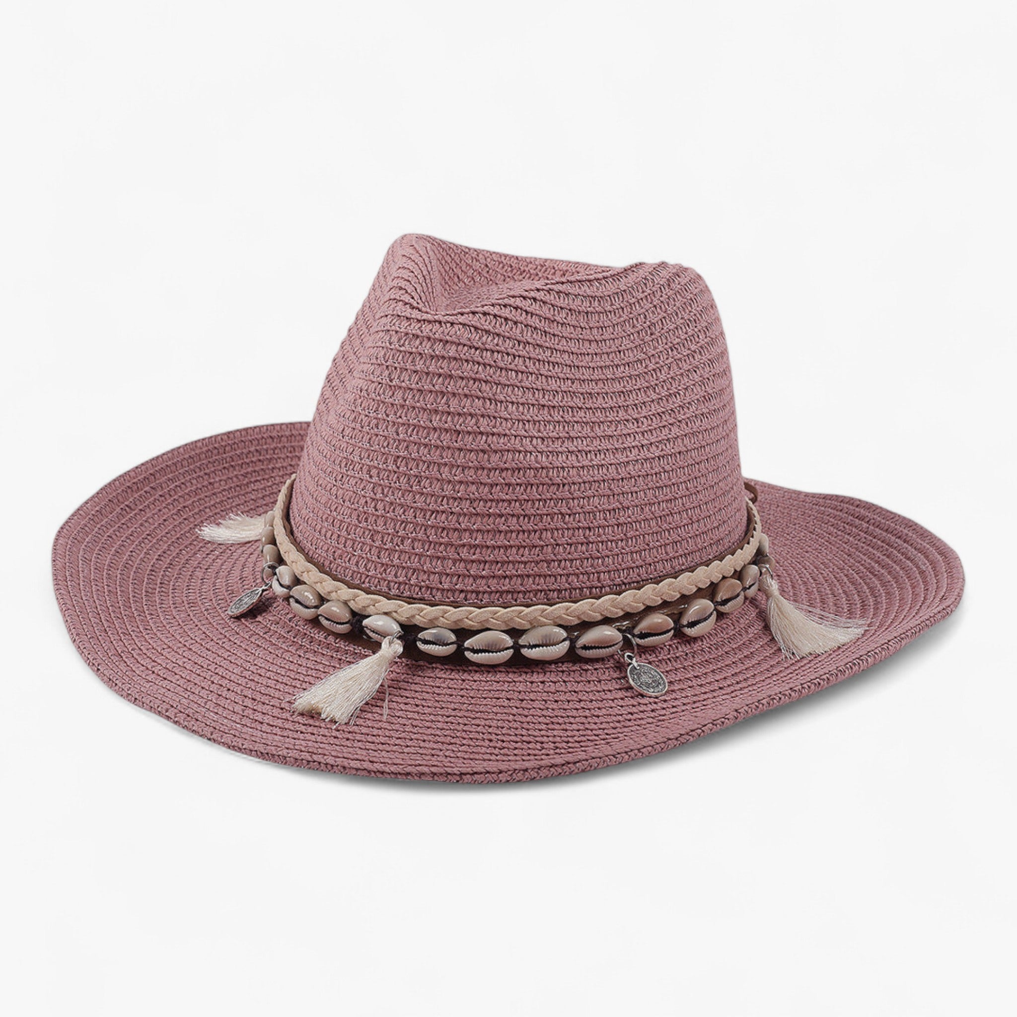 Veala | Solhat med skal og kvaster - Lilla - Hats - {{ product_tags }
