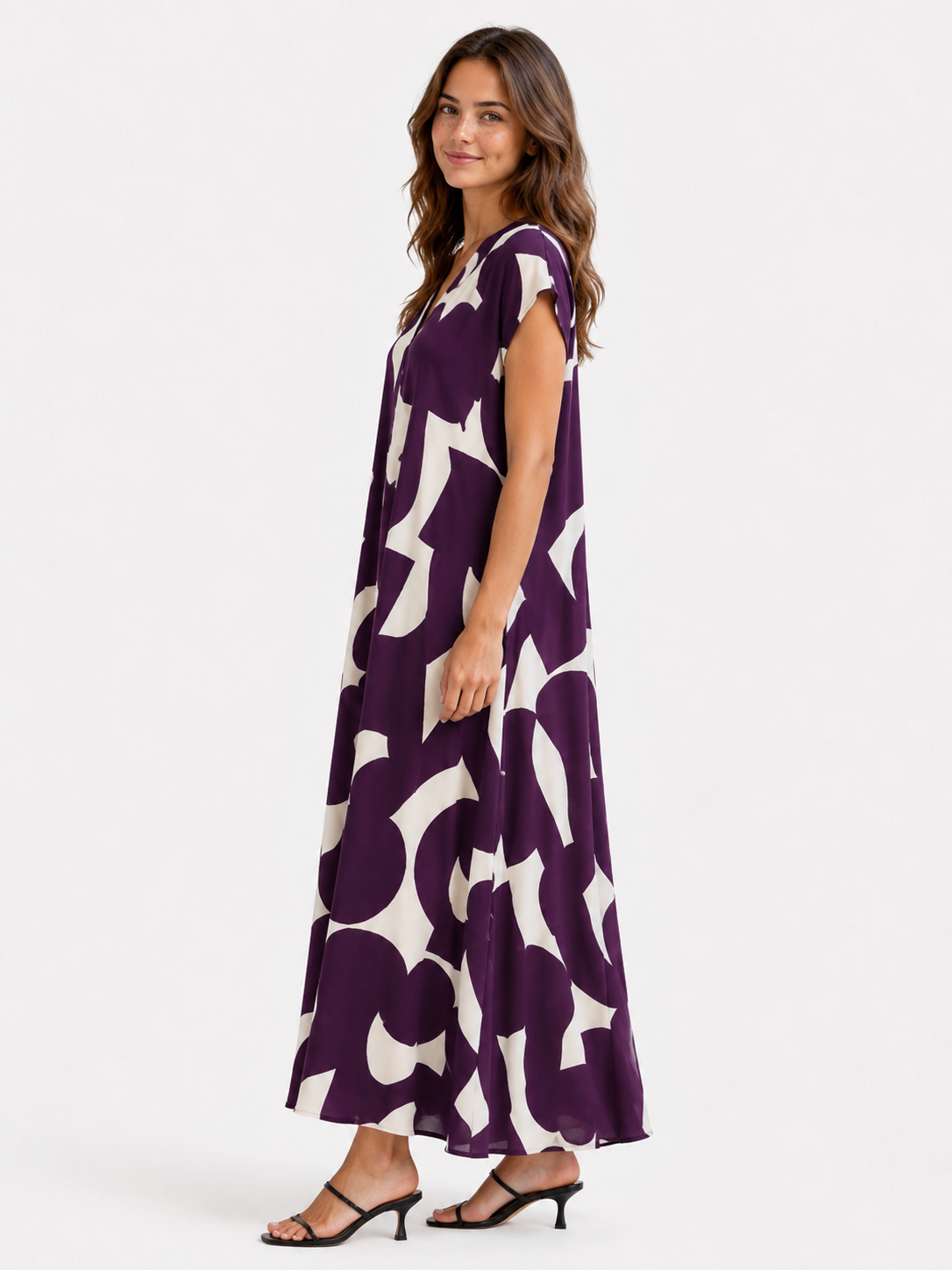 Vicki | Vestido maxi elegante con escote en V para mujer