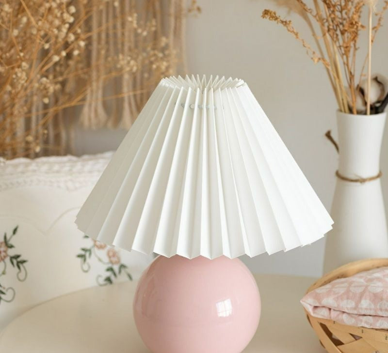 Vintage Heritage Bordlampe - Flæset Skærm Natbordslys - - Home Decor - {{ product_tags }