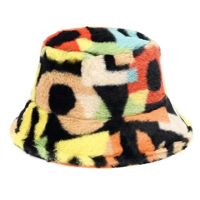 Jasmine - Winter Cow Leopard faux fur buckethat - Regnbuefigurer - winter - {{ product_tags }