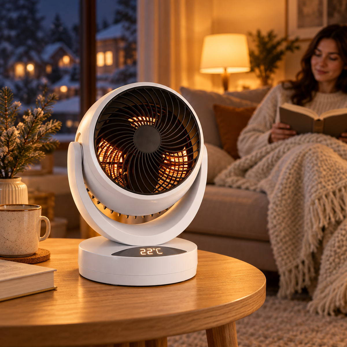 DualFlow 2-i-1 Varmeapparat og Ventilator 2000W - - Space Heaters - {{ product_tags }