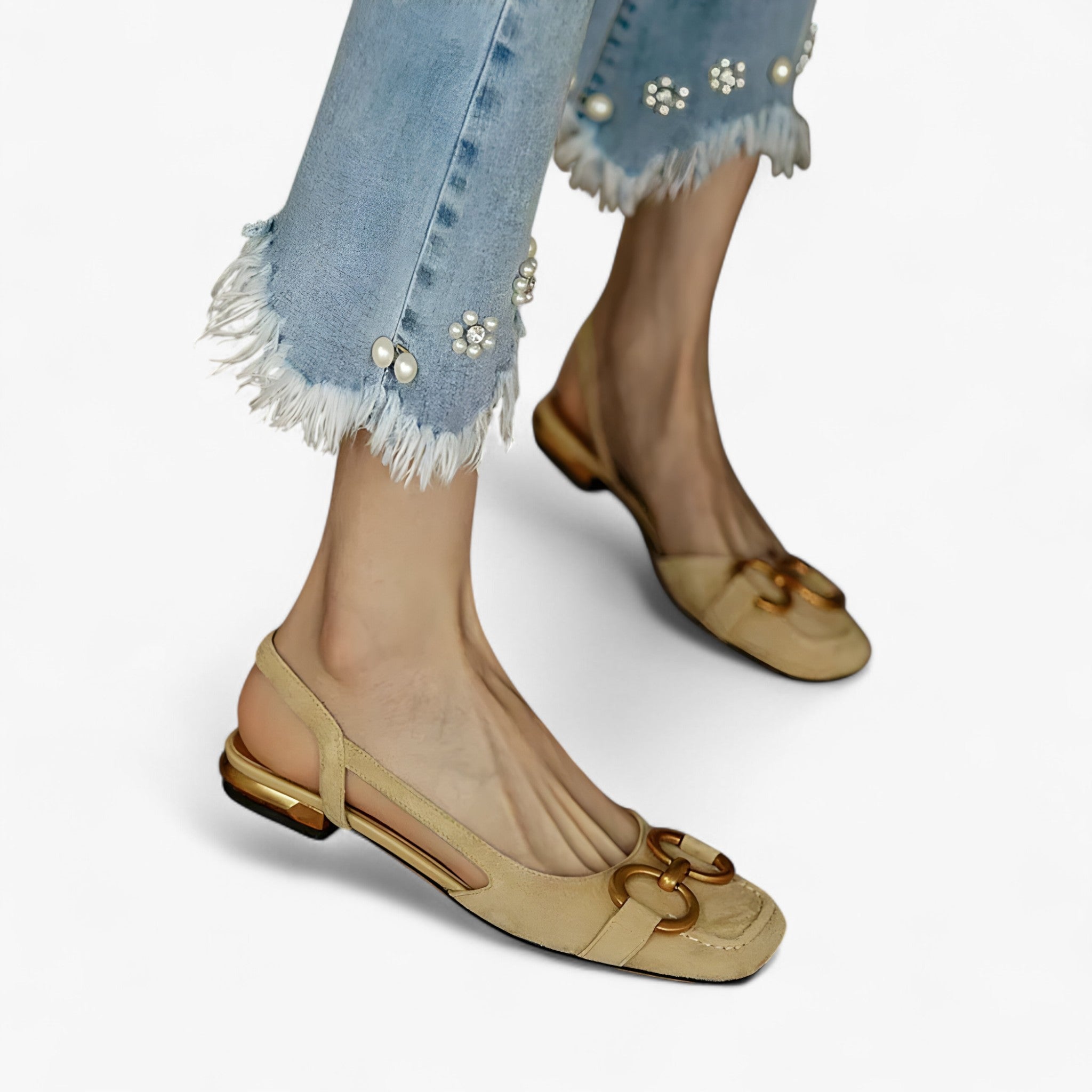 Leny | Elegante Ortopædiske Sandaler - Khaki - shoes - {{ product_tags }