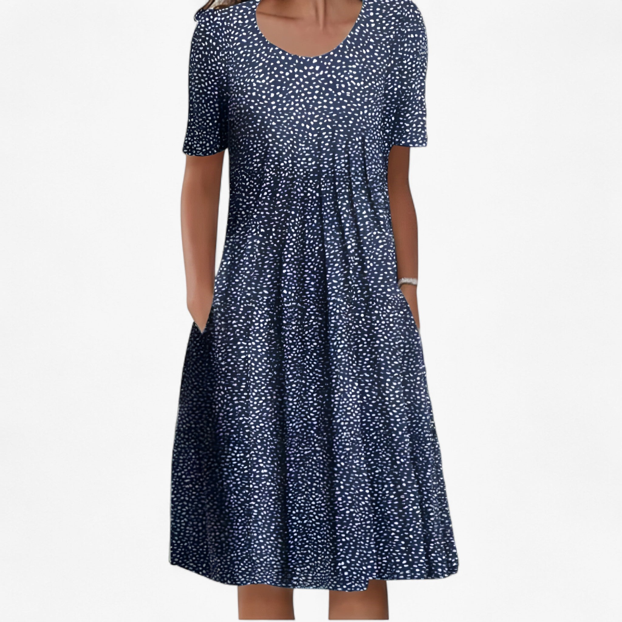 Valentina | Elegant Kjole - Blå - women's fashion - {{ product_tags }