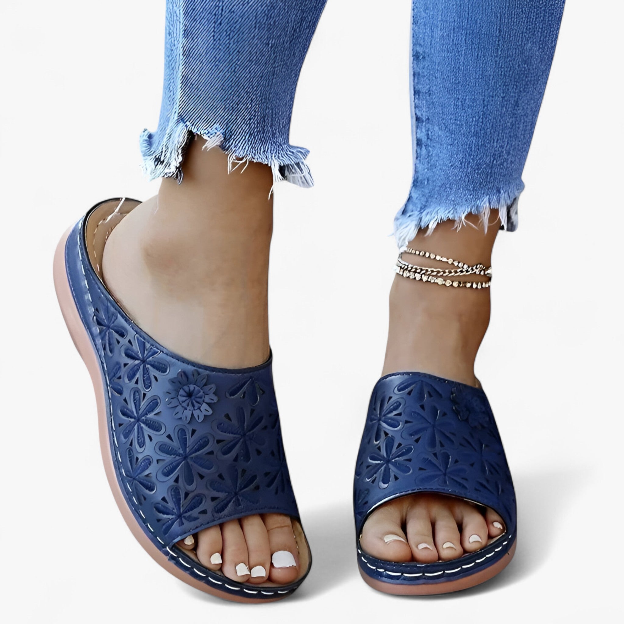 Ianne | Blomstrede sandaler – Elegante og komfortable - - shoes - {{ product_tags }