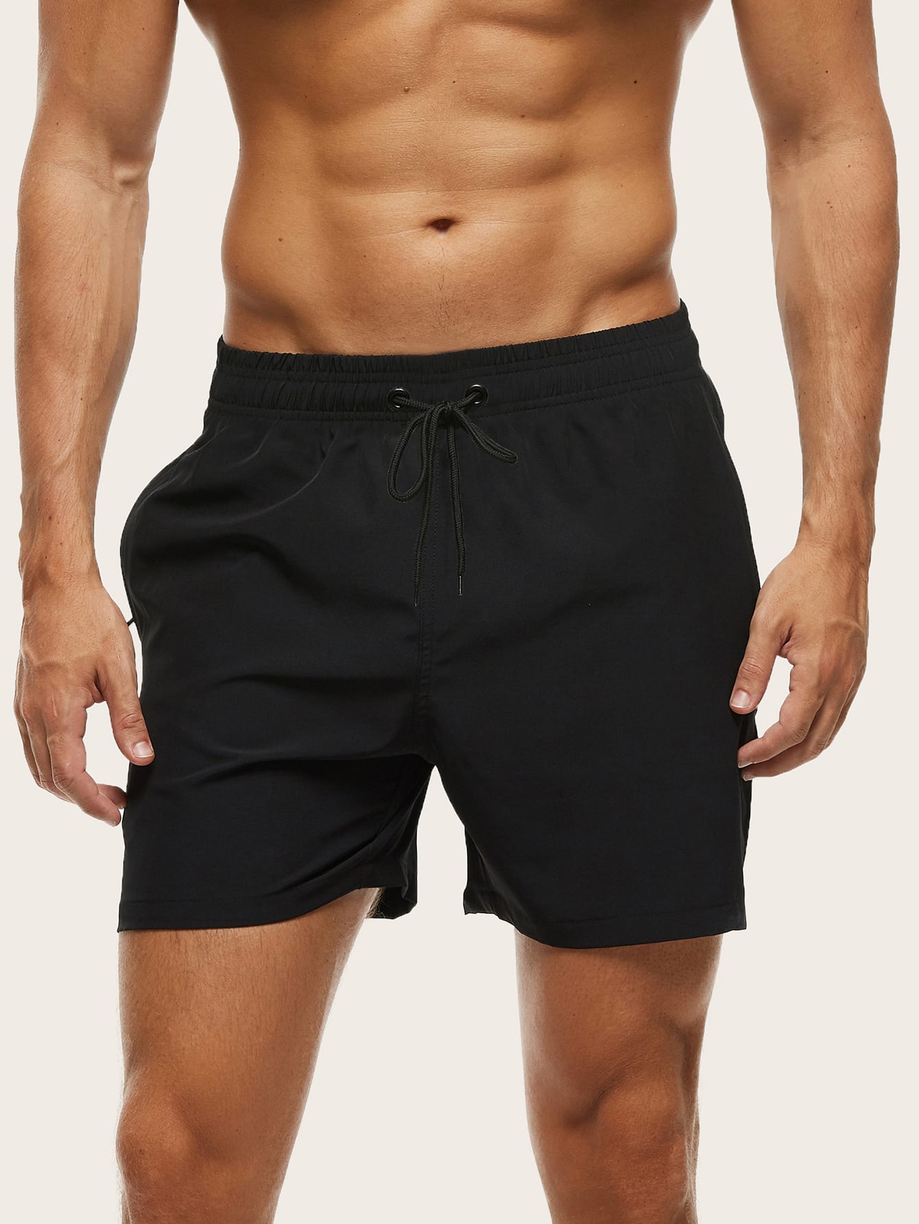 Badeshorts til Mænd - Hurtig Tørring, God Komfort - Sort - Herre Shorts - {{ product_tags }