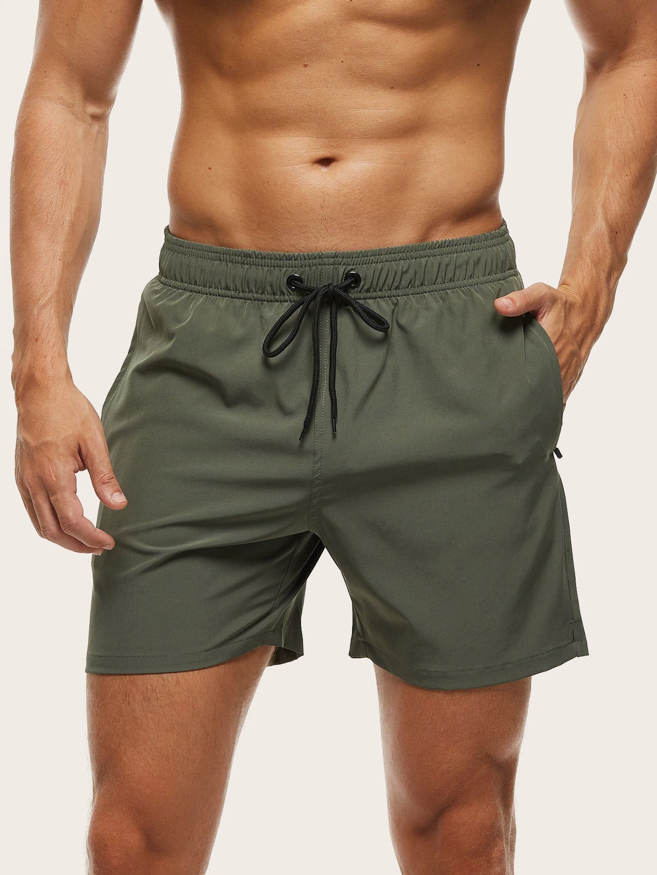 Badeshorts til Mænd - Hurtig Tørring, God Komfort - Grøn - Herre Shorts - {{ product_tags }