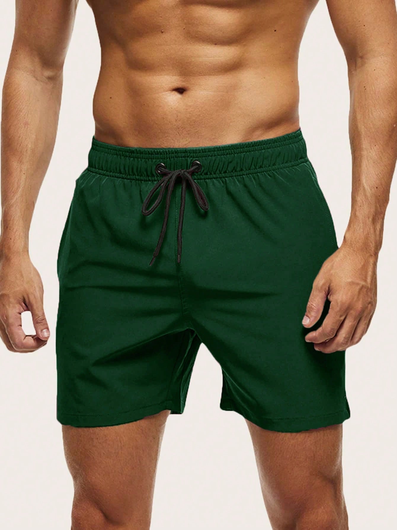 Badeshorts til Mænd - Hurtig Tørring, God Komfort - Mørkegrøn - Herre Shorts - {{ product_tags }
