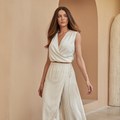 Alessia | Damen-sæt Unifarben - Bluse & slange