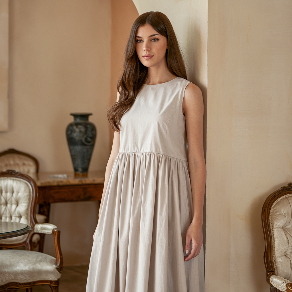 Aria | Midi kjole - Elegant og komfortabel - - women's fashion - {{ product_tags }