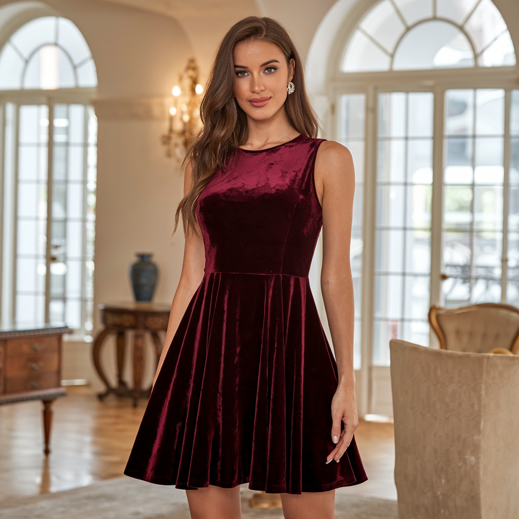 Velora | Mini kjole i velour - Sofistikeret og komfortabel - - women's fashion - {{ product_tags }