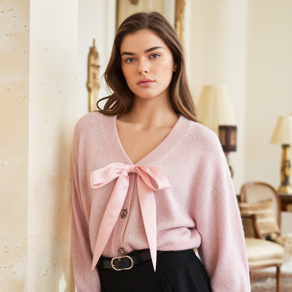 BLOOM | Sød lyserød cardigan - Hygge i lager med raffinerede accenter - - women's fashion - {{ product_tags }