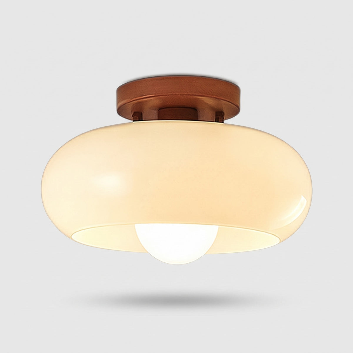 Moderne Bauhaus Loftlampe – Skulpturel Glaskuppel
