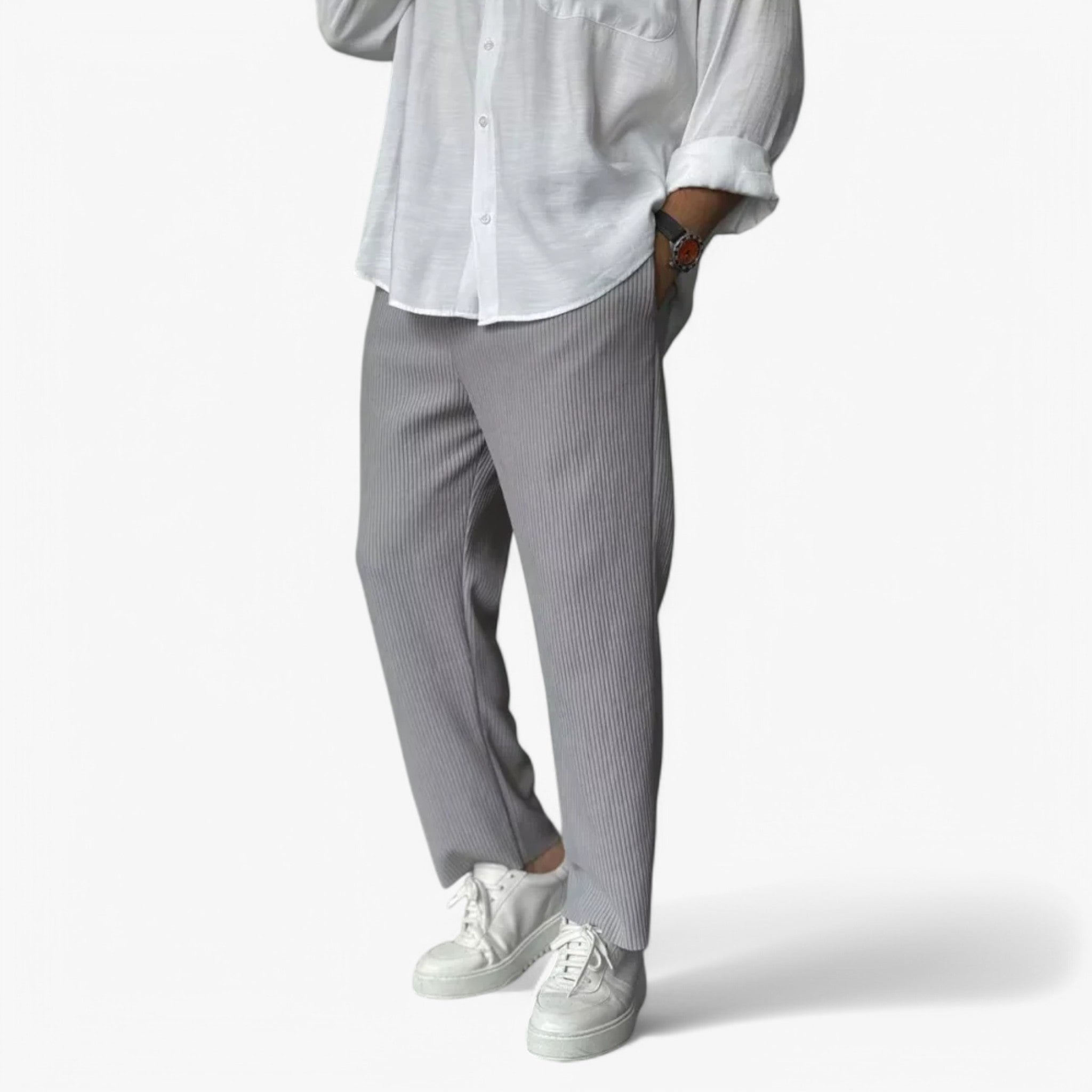 Quinn | Bløde Luksus Herrebukser - Grå - men's fashion - {{ product_tags }