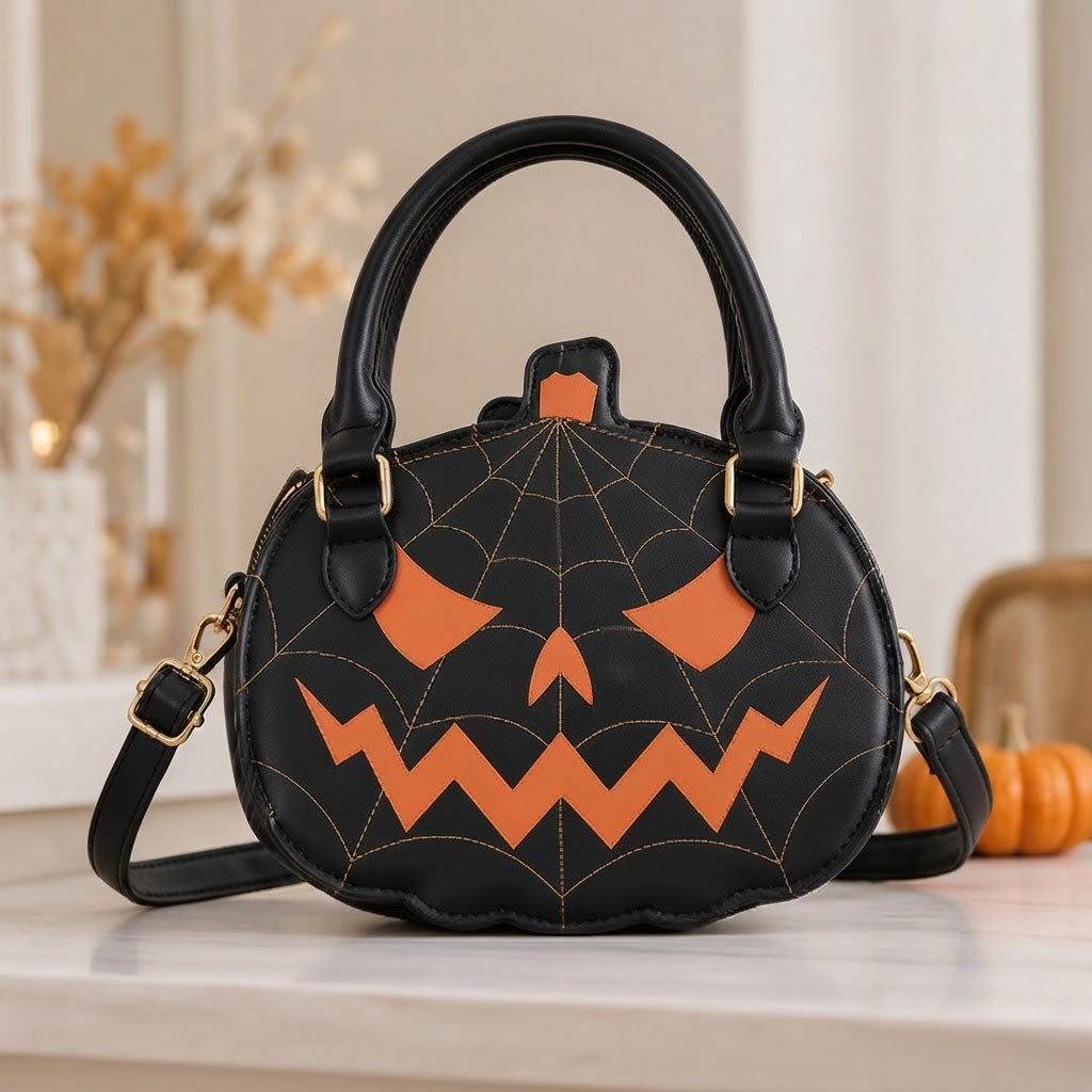 Græskar Håndtaske i Kunstlæder - Halloween Accessory