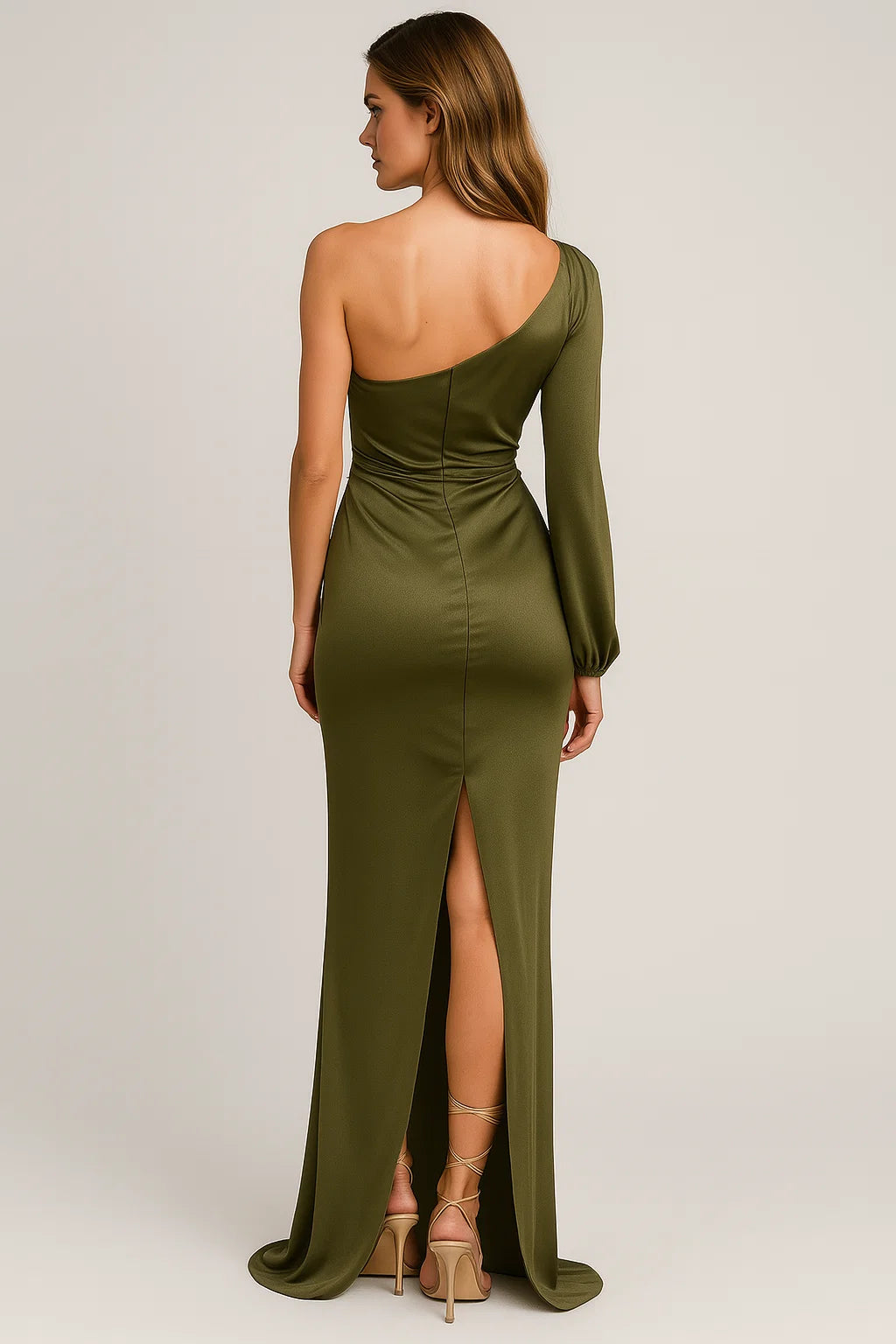 Sophia - Elegant Asymmetrisk Maxikjole med Sløjfe og Slids - - Sophia - Elegant Asymmetrisk Maxikjole med Sløjfe og Slids - €25 - {{ product_tags }