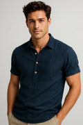 Brent | Elegant Polo i Linned til Mænd