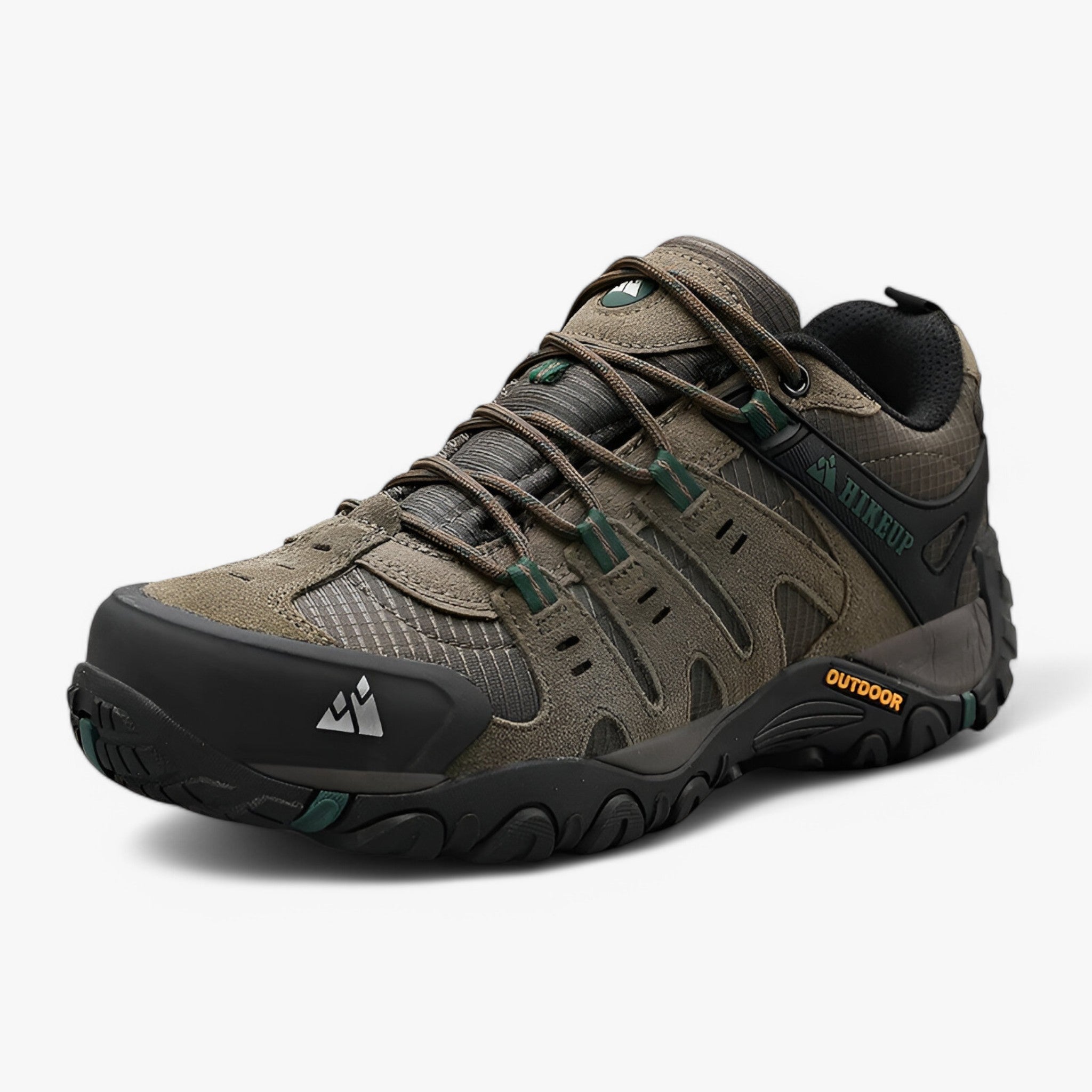 Herre-vandrestøvler i ruskind og læder – komfortable sneakers til vandreture - Lys brun - men's fashion - {{ product_tags }
