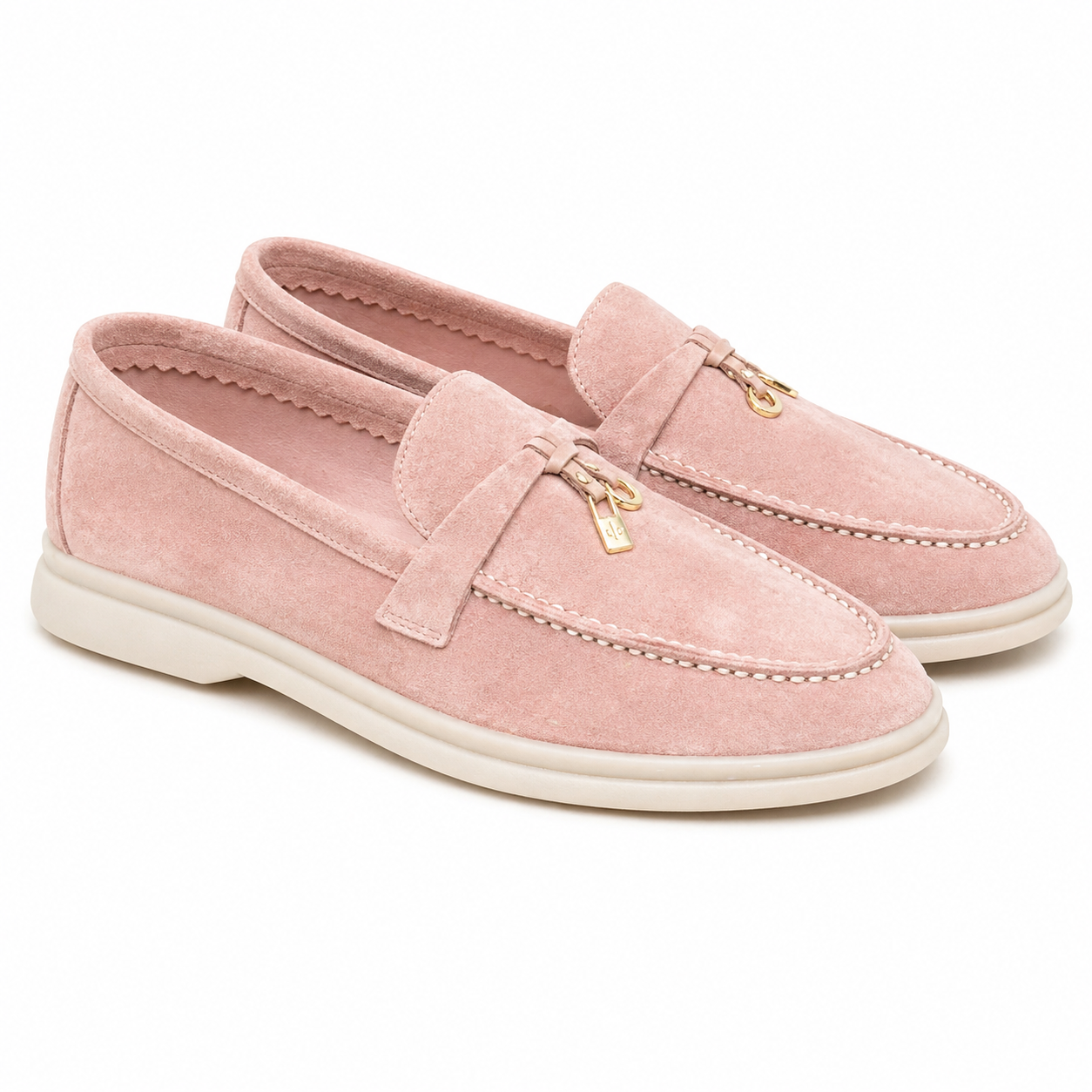 Mocassin homme élégant - Cuir nubuck et confort estival dans Rose