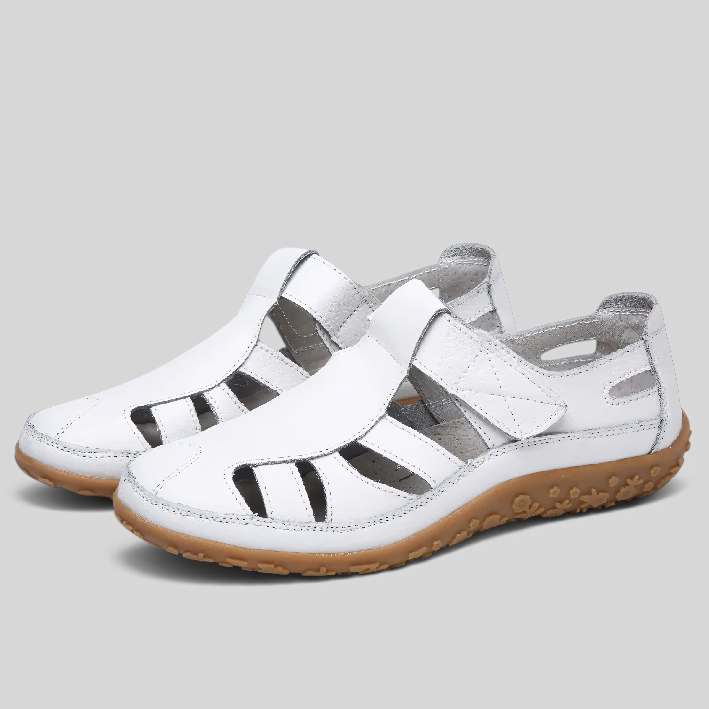 Damesandaler - Ortopædiske, skridsikre og komfortable - Hvid - image_ai - {{ product_tags }