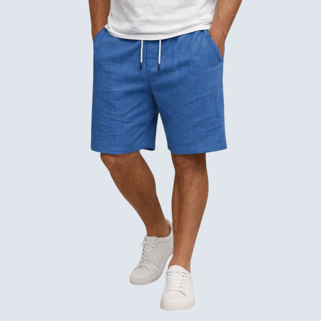 Korte Hør Herrebukser, Regular Fit, Åndbar, Sommer, Casual