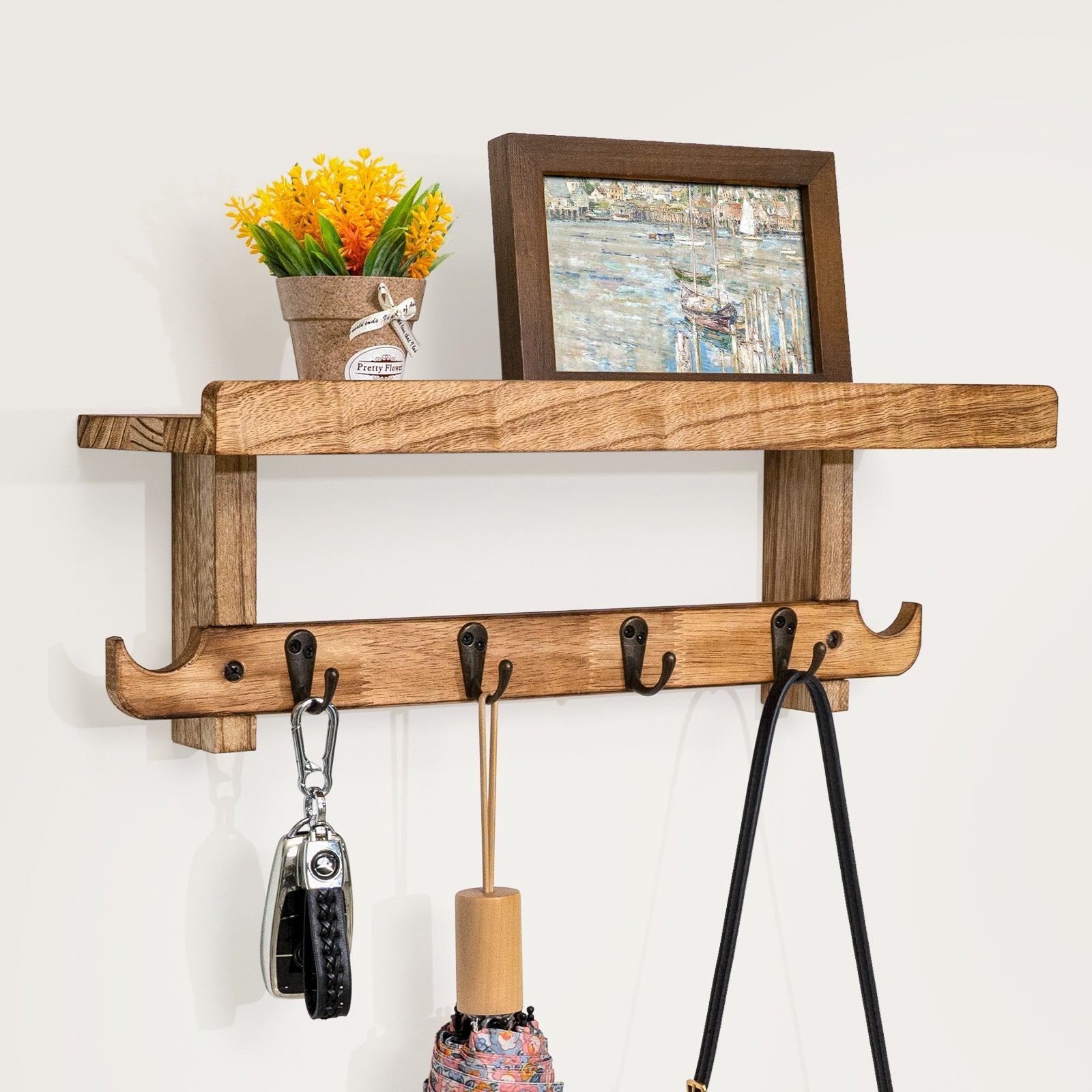 Benny | Væghængt klædestativ med hylde - - house & garden - {{ product_tags }