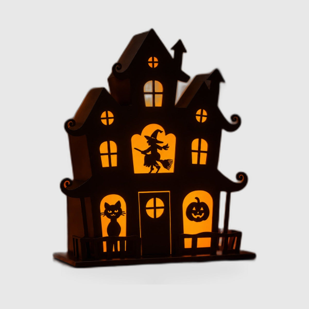 3D Halloween Spøgelseshus – LED Lysdekoration - Default Title - Halloween LED Decoration - {{ product_tags }