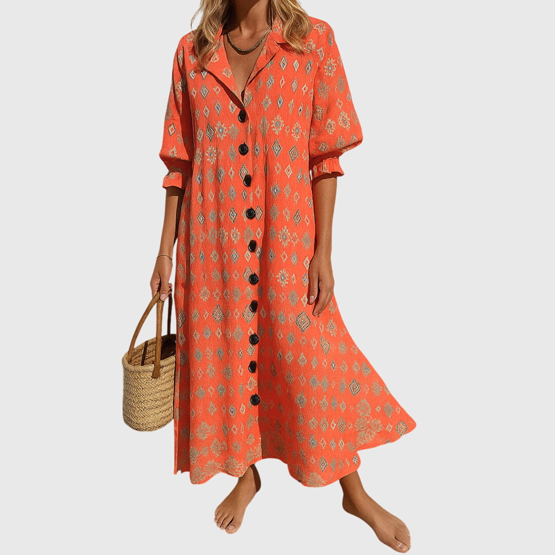 Women > Dresses : Women's Elegant Slimming Dress in Red van DUUWE