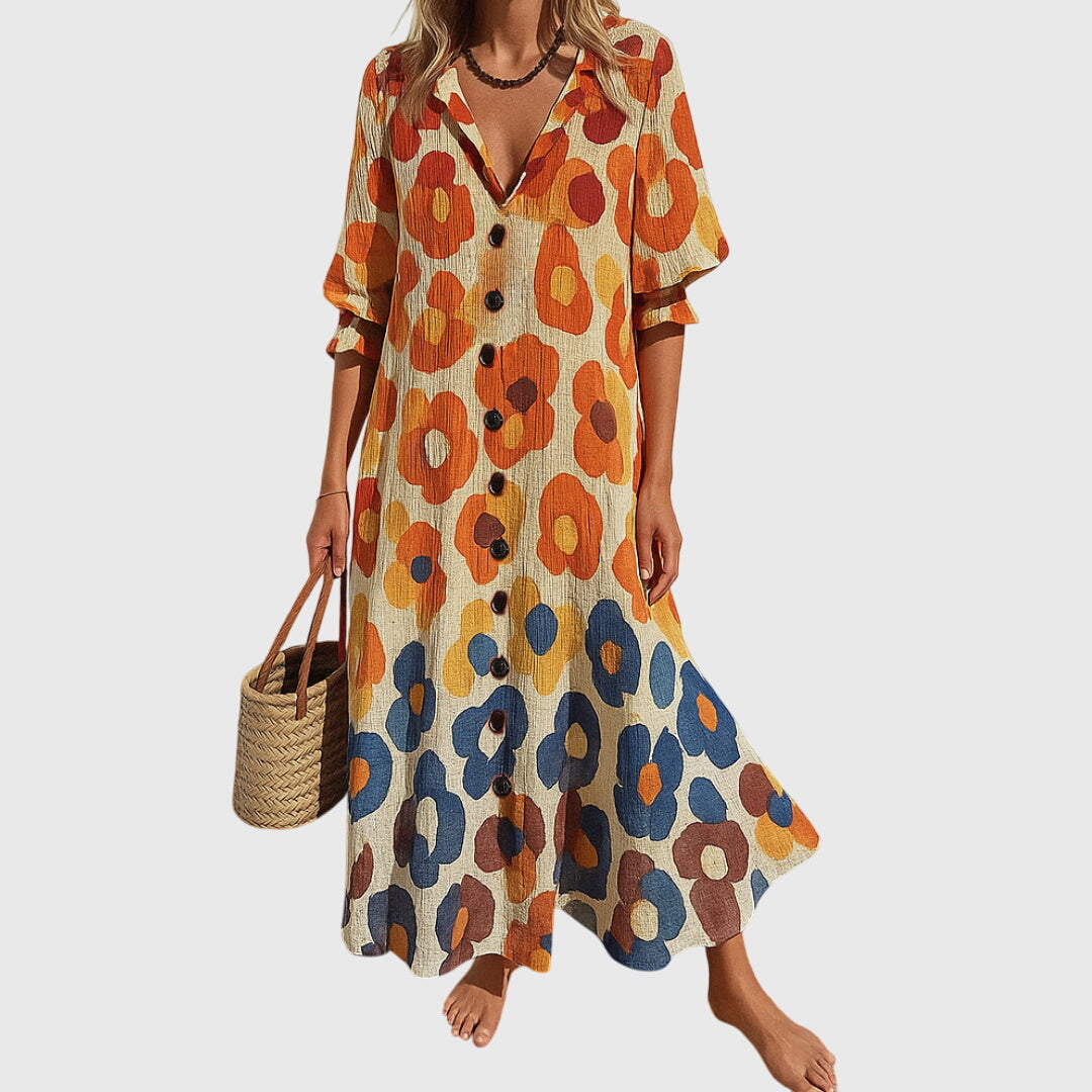 Women > Dresses : Women's Elegant Slimming Dress in Yellow van DUUWE