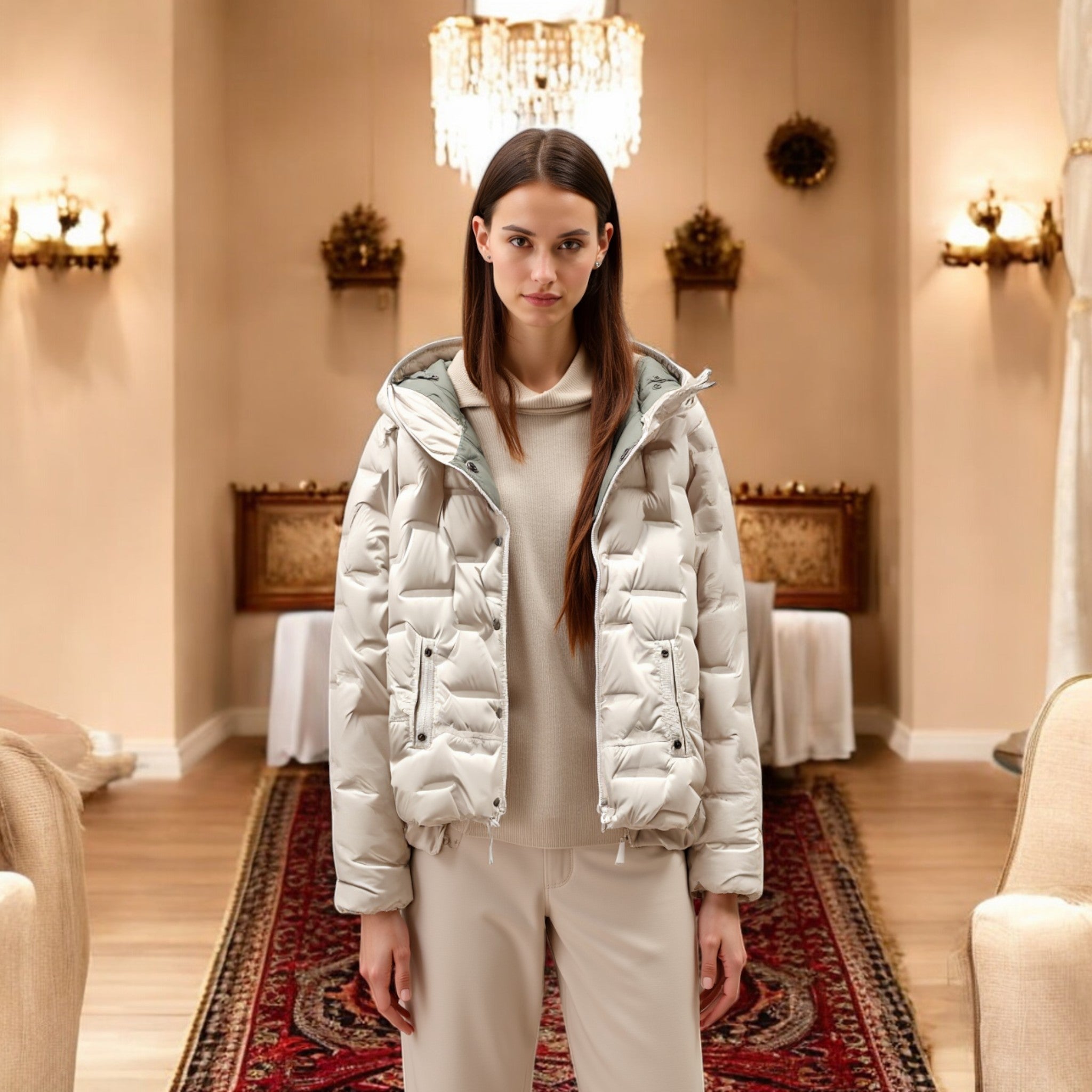 Isabel | Jakke med hætte - Blød og isoleret - - winter - {{ product_tags }
