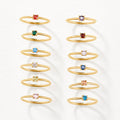 Fødselssten 18K ring