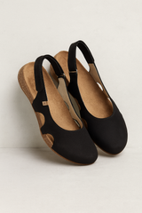 Ophelia | Wedge Heel Pumps in Faux Leather