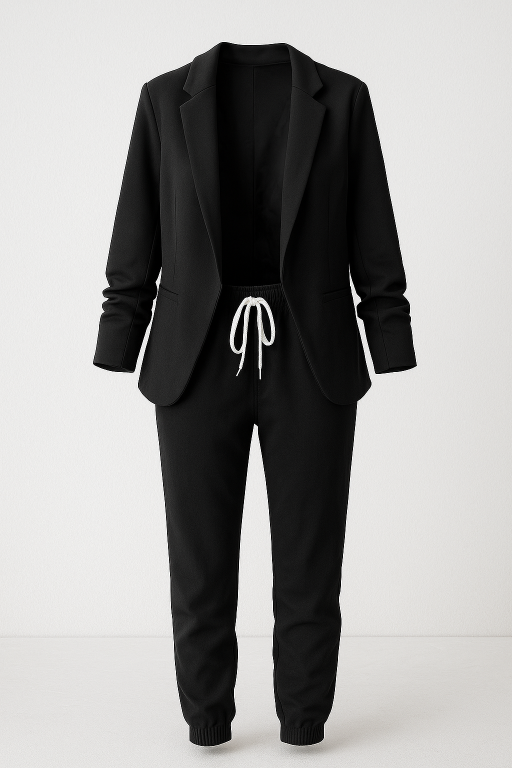 Amelie | Damen Blazer-Set med joggingbukser - Sort - Amelie | Damen Blazer-Set med joggingbukser- €25 - {{ product_tags }
