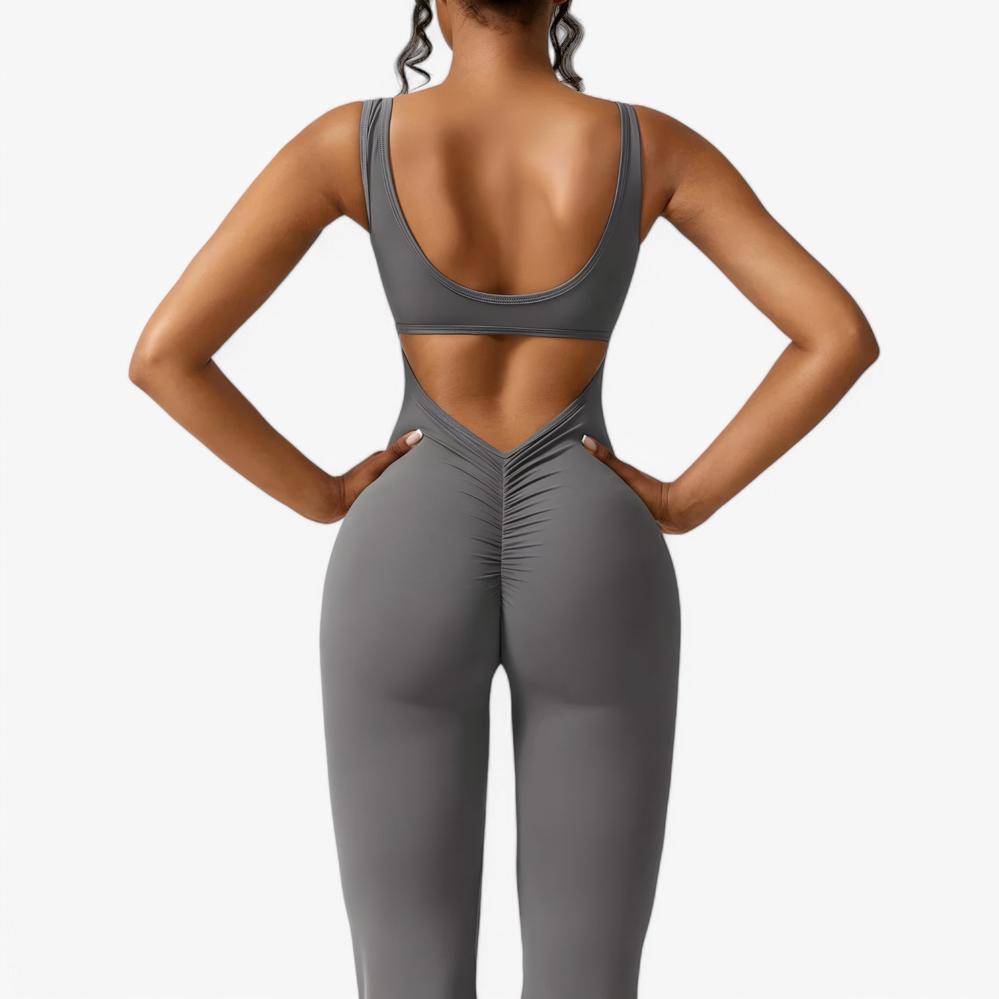 Olga - Udligende V-ryg Jumpsuit - - women's fashion - {{ product_tags }