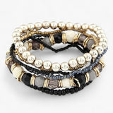 Charm bracelet with bohemian-style charm beads