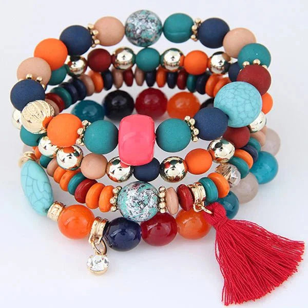 Opslagsarmbånd med charmeperler i boheme-stil - Colorato - women's fashion - {{ product_tags }